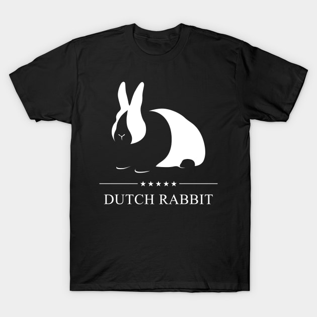 Dutch Rabbit White Silhouette T-Shirt by millersye